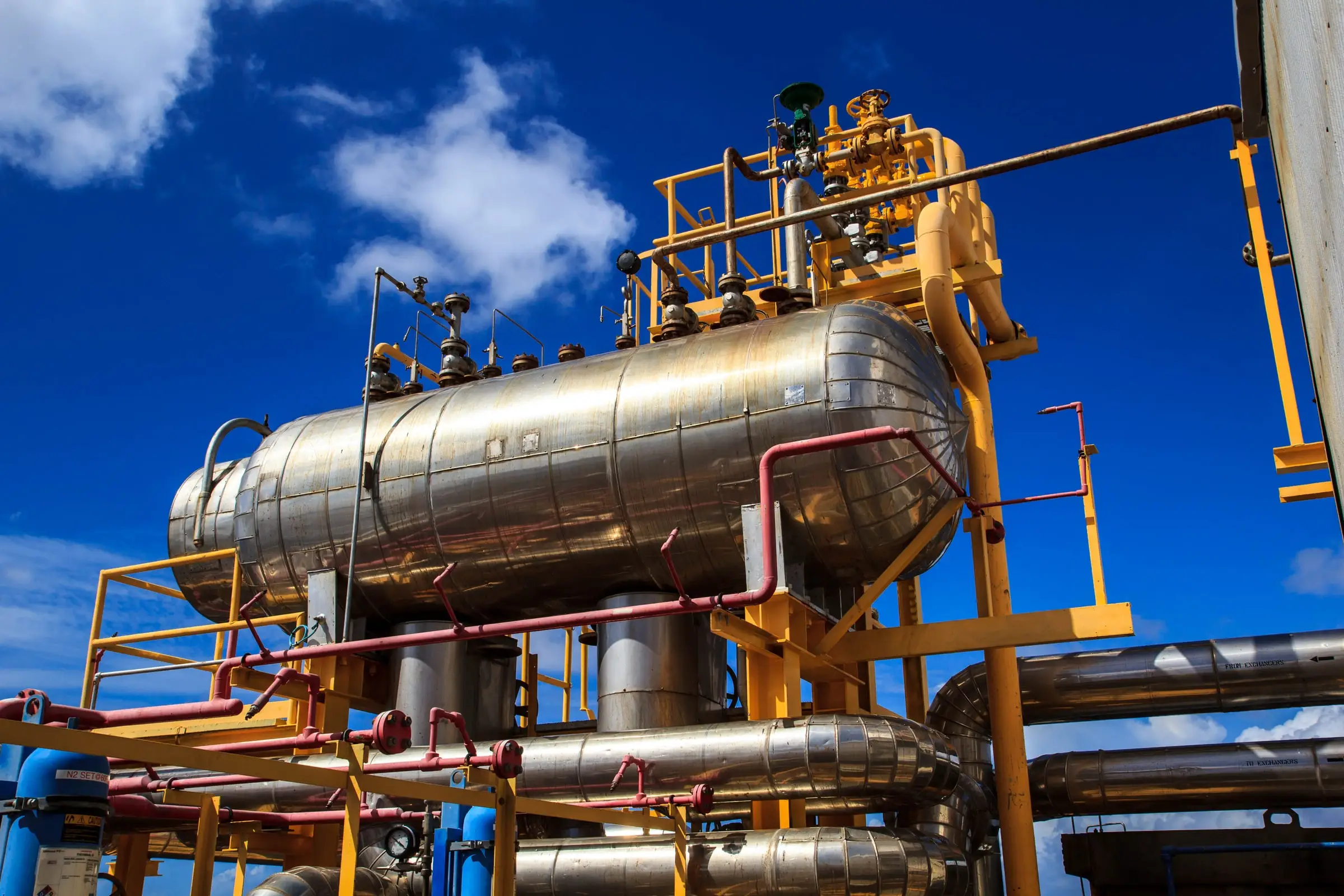 Pressure vessel of an industrial gas plant