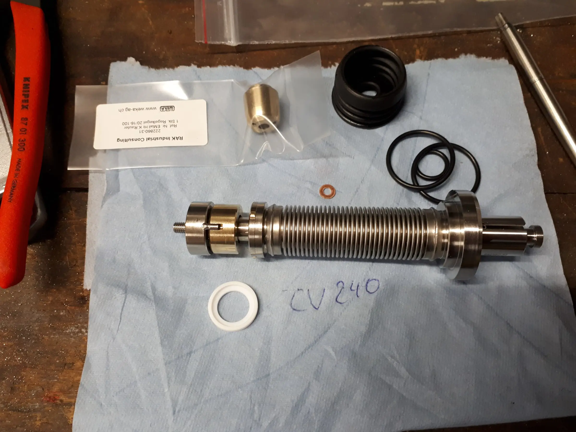 Serviced valve insert with new seals